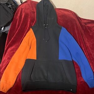 Empyre Tri-Tone Hoodie - Black, Orange, Blue